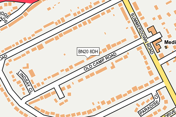 BN20 8DH map - OS OpenMap – Local (Ordnance Survey)