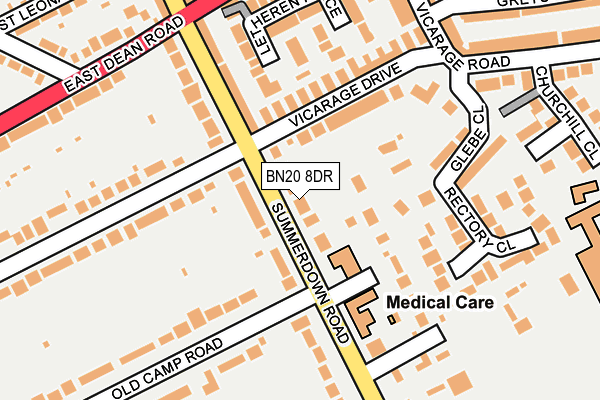 BN20 8DR map - OS OpenMap – Local (Ordnance Survey)