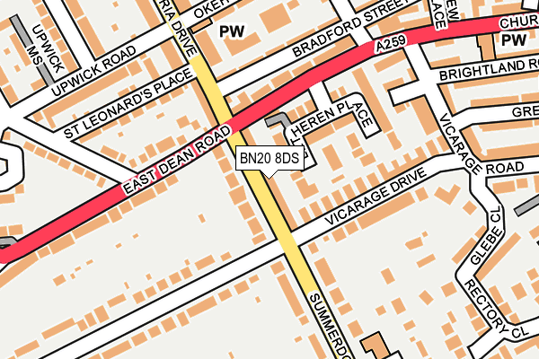 BN20 8DS map - OS OpenMap – Local (Ordnance Survey)