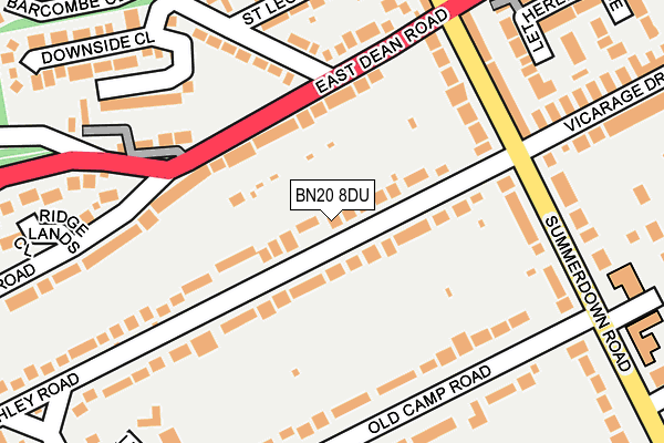 BN20 8DU map - OS OpenMap – Local (Ordnance Survey)