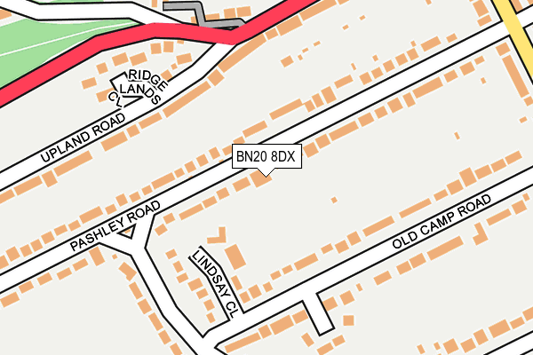 BN20 8DX map - OS OpenMap – Local (Ordnance Survey)