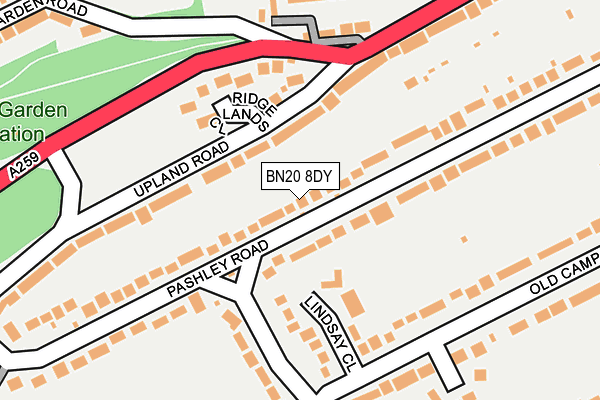 BN20 8DY map - OS OpenMap – Local (Ordnance Survey)