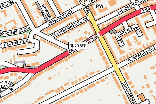 BN20 8EF map - OS OpenMap – Local (Ordnance Survey)