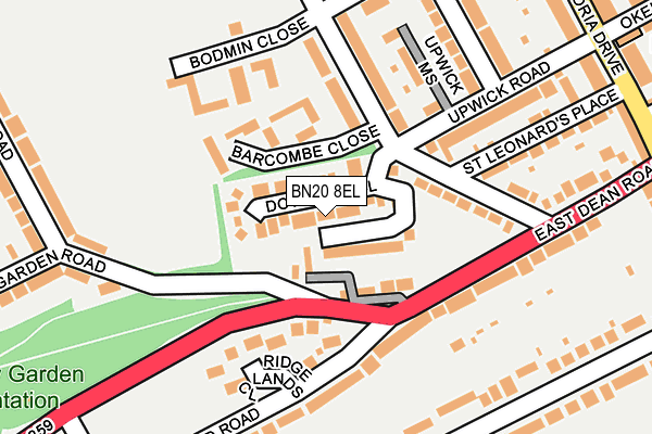 BN20 8EL map - OS OpenMap – Local (Ordnance Survey)