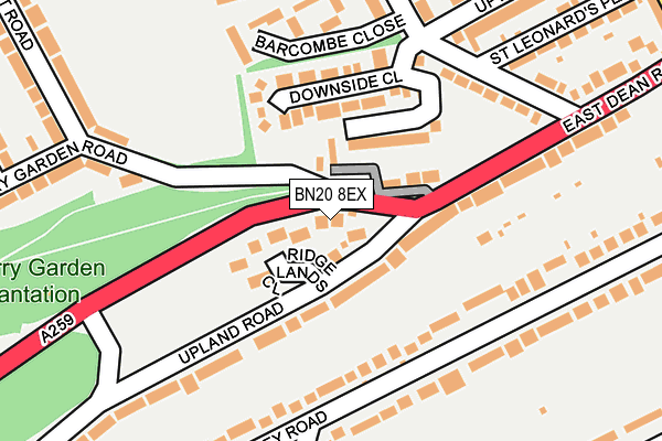 BN20 8EX map - OS OpenMap – Local (Ordnance Survey)