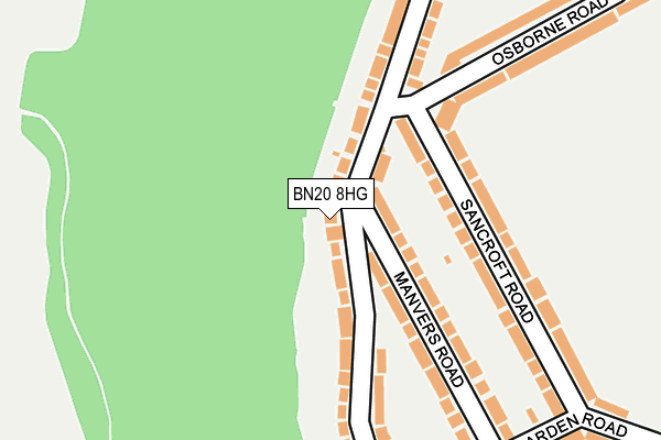 BN20 8HG map - OS OpenMap – Local (Ordnance Survey)
