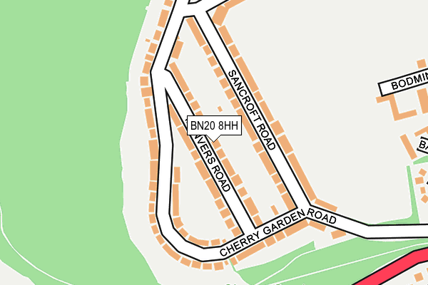 BN20 8HH map - OS OpenMap – Local (Ordnance Survey)
