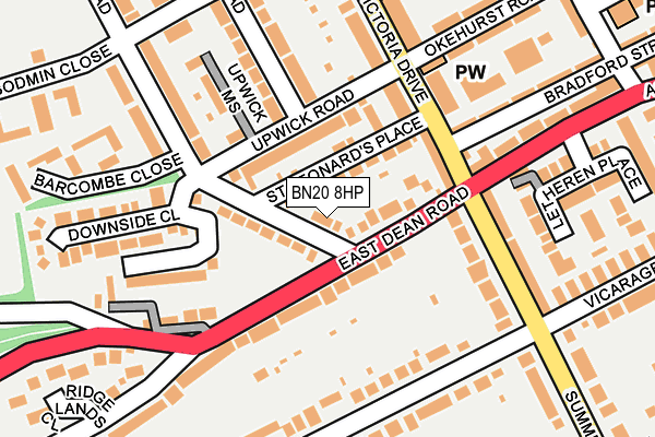 BN20 8HP map - OS OpenMap – Local (Ordnance Survey)