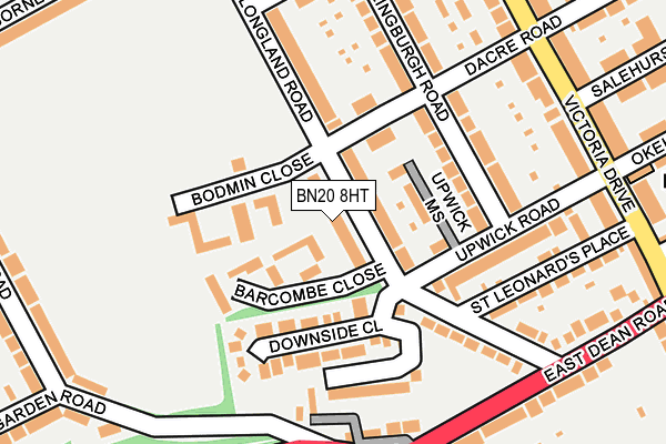 BN20 8HT map - OS OpenMap – Local (Ordnance Survey)