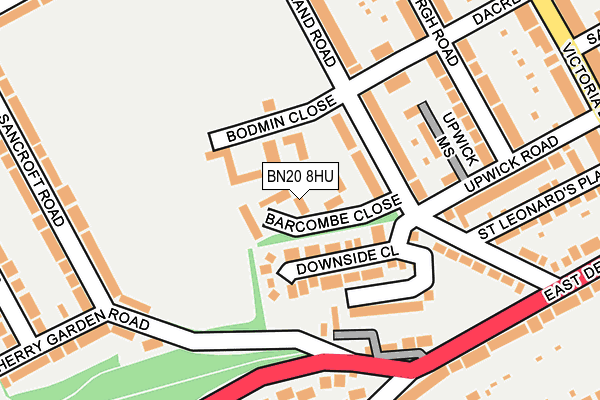 BN20 8HU map - OS OpenMap – Local (Ordnance Survey)