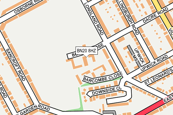 BN20 8HZ map - OS OpenMap – Local (Ordnance Survey)