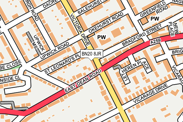 BN20 8JR map - OS OpenMap – Local (Ordnance Survey)