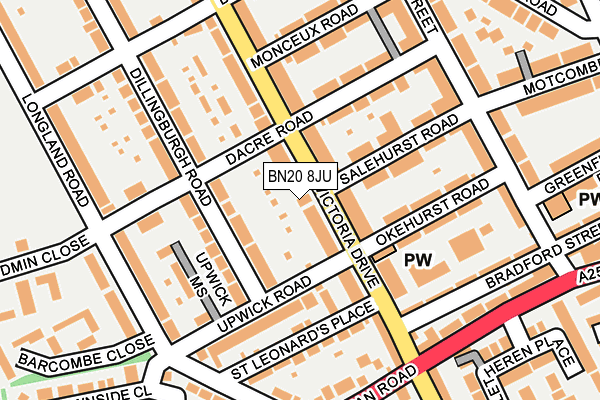 BN20 8JU map - OS OpenMap – Local (Ordnance Survey)