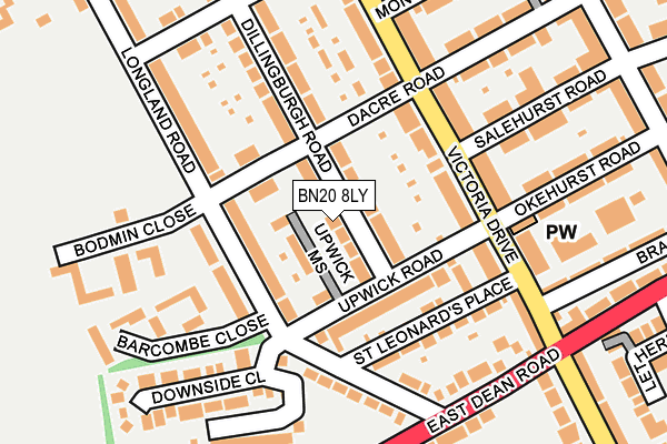 BN20 8LY map - OS OpenMap – Local (Ordnance Survey)