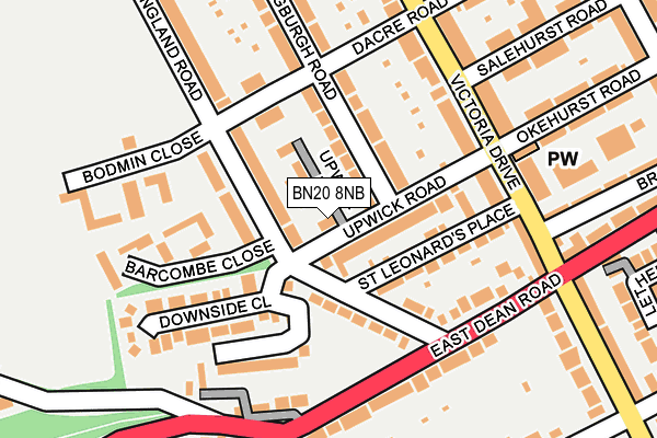 BN20 8NB map - OS OpenMap – Local (Ordnance Survey)