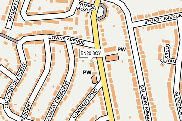 BN20 8QY map - OS OpenMap – Local (Ordnance Survey)
