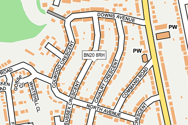 BN20 8RH map - OS OpenMap – Local (Ordnance Survey)