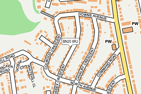 BN20 8RJ map - OS OpenMap – Local (Ordnance Survey)