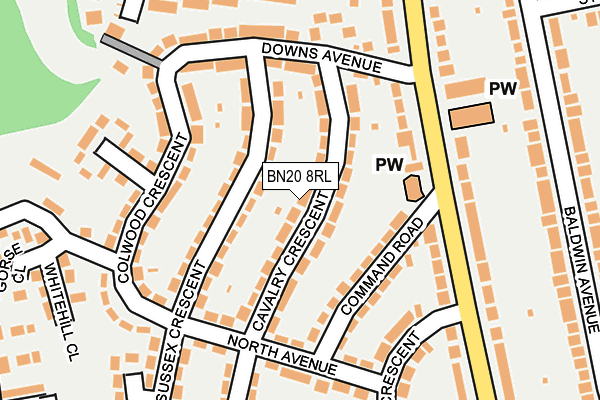 BN20 8RL map - OS OpenMap – Local (Ordnance Survey)