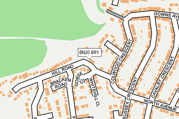 BN20 8RY map - OS OpenMap – Local (Ordnance Survey)