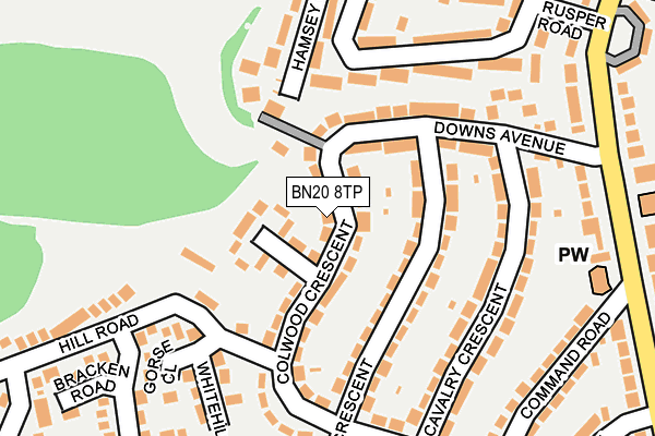BN20 8TP map - OS OpenMap – Local (Ordnance Survey)