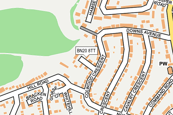 BN20 8TT map - OS OpenMap – Local (Ordnance Survey)