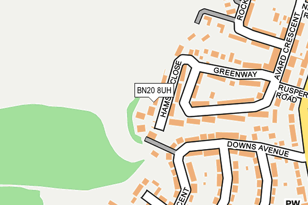 BN20 8UH map - OS OpenMap – Local (Ordnance Survey)