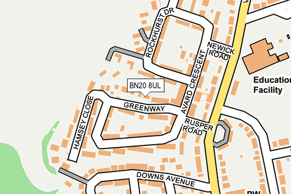 BN20 8UL map - OS OpenMap – Local (Ordnance Survey)