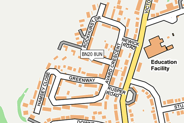 BN20 8UN map - OS OpenMap – Local (Ordnance Survey)