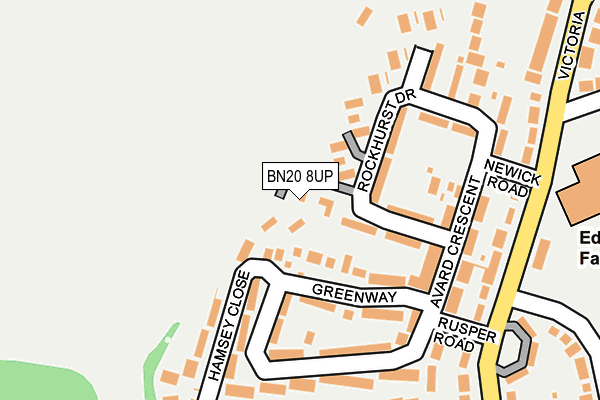BN20 8UP map - OS OpenMap – Local (Ordnance Survey)
