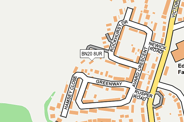 BN20 8UR map - OS OpenMap – Local (Ordnance Survey)