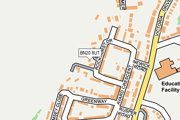 BN20 8UT map - OS OpenMap – Local (Ordnance Survey)