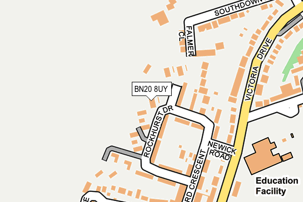 BN20 8UY map - OS OpenMap – Local (Ordnance Survey)