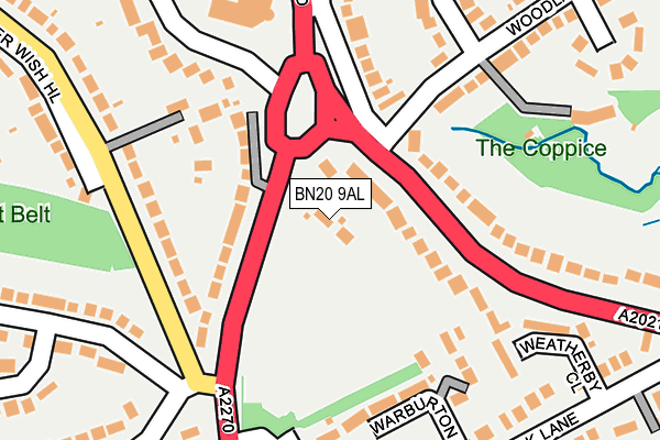 BN20 9AL map - OS OpenMap – Local (Ordnance Survey)