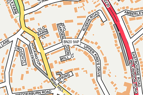 BN20 9AP map - OS OpenMap – Local (Ordnance Survey)