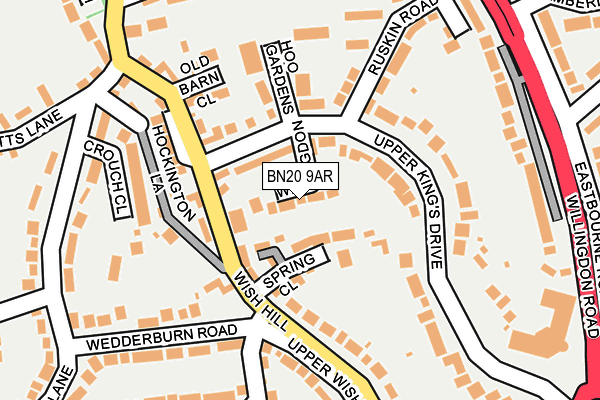 BN20 9AR map - OS OpenMap – Local (Ordnance Survey)