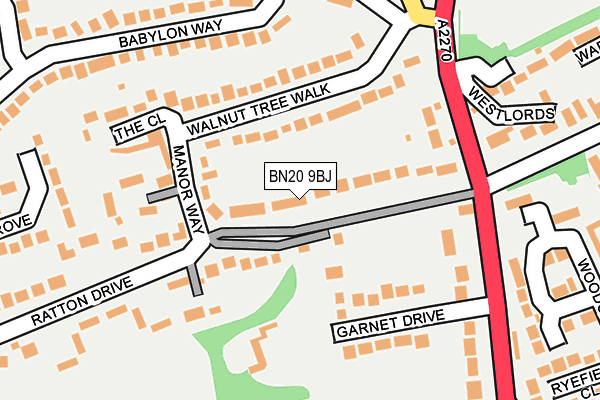 BN20 9BJ map - OS OpenMap – Local (Ordnance Survey)