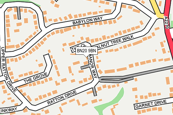 BN20 9BN map - OS OpenMap – Local (Ordnance Survey)