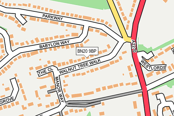 BN20 9BP map - OS OpenMap – Local (Ordnance Survey)