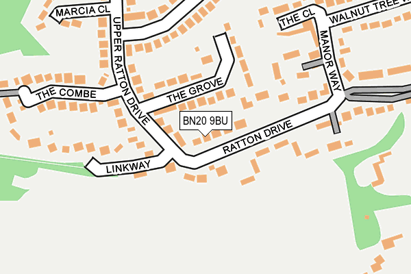 BN20 9BU map - OS OpenMap – Local (Ordnance Survey)