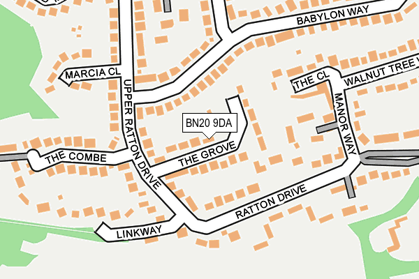 BN20 9DA map - OS OpenMap – Local (Ordnance Survey)
