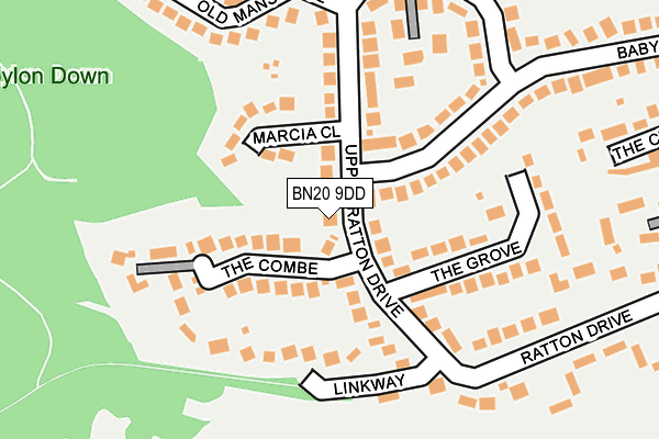 BN20 9DD map - OS OpenMap – Local (Ordnance Survey)
