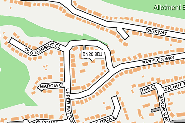 BN20 9DJ map - OS OpenMap – Local (Ordnance Survey)