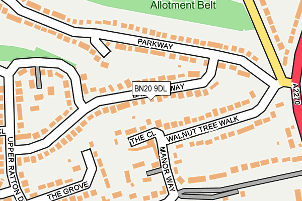 BN20 9DL map - OS OpenMap – Local (Ordnance Survey)