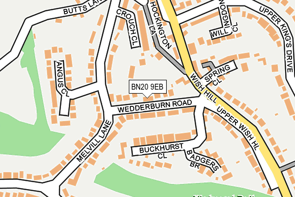 BN20 9EB map - OS OpenMap – Local (Ordnance Survey)