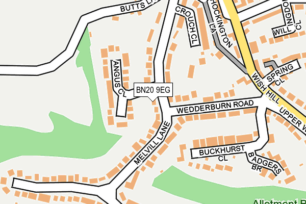 BN20 9EG map - OS OpenMap – Local (Ordnance Survey)