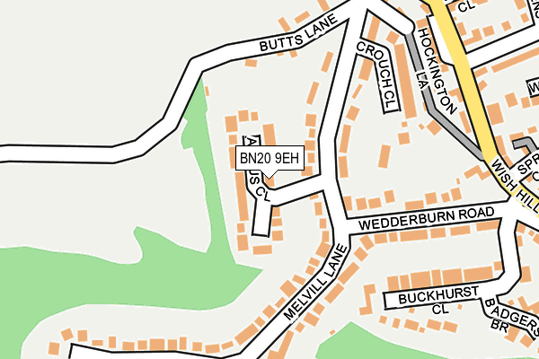 BN20 9EH map - OS OpenMap – Local (Ordnance Survey)
