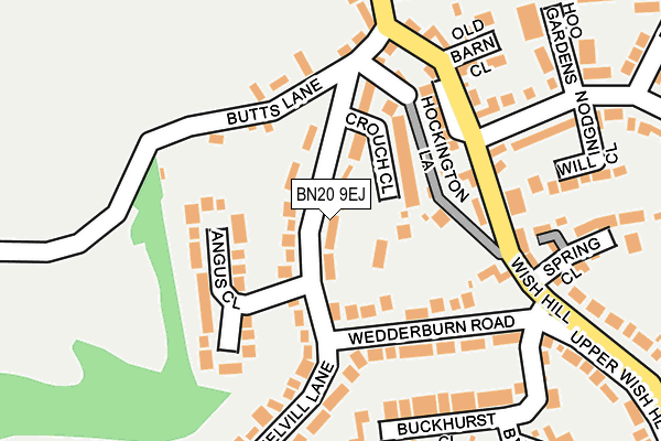 BN20 9EJ map - OS OpenMap – Local (Ordnance Survey)