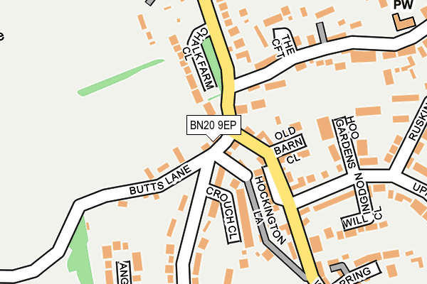 BN20 9EP map - OS OpenMap – Local (Ordnance Survey)