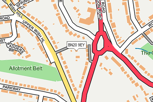 BN20 9EY map - OS OpenMap – Local (Ordnance Survey)